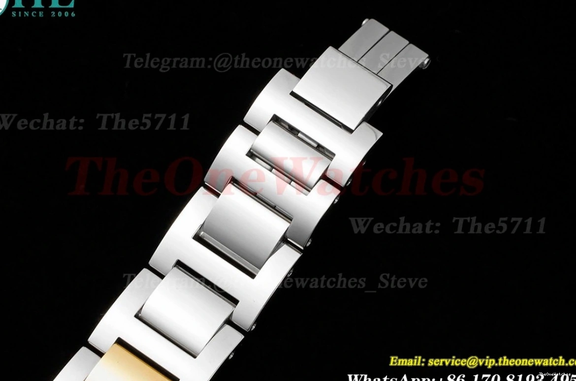 Ballon YG De Stk Bleu Wht 3KF Cartier A076 SS 36mm 0426